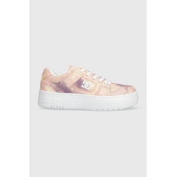 DC sneakers din piele culoarea roz