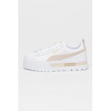 Pantofi sport flatform din piele si piele ecologica Mayze