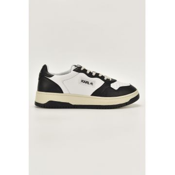 Pantofi sport de piele cu aplicatie logo