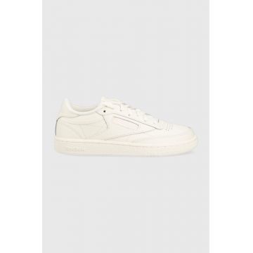 Reebok Classic sneakers din piele Club C 85 culoarea alb, GY9737 GY9737-CLK/CK/PNK