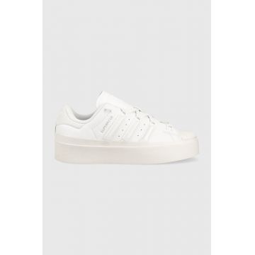 adidas Originals sneakers din piele Superstar Bonega culoarea alb
