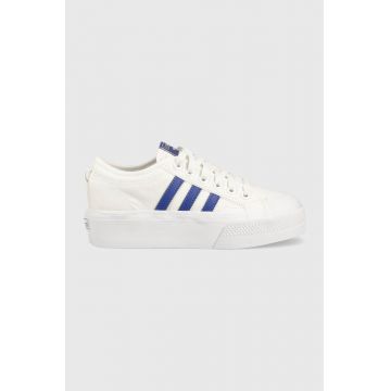 adidas Originals teniși Nizza Platform HQ1909 femei, culoarea alb HQ1909-WHT/SELUBL