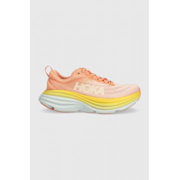 Hoka One One pantofi de alergat Bondi 8 culoarea portocaliu