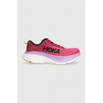 Hoka One One pantofi de alergat Bondi 8 culoarea roz