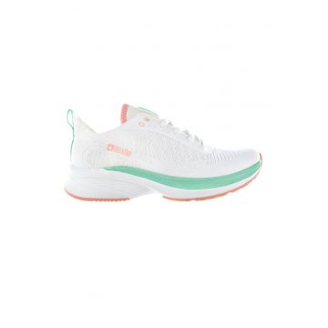 Pantofi sport cu aspect tricotat si detaliu logo