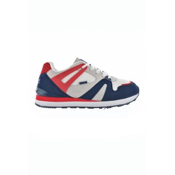 Pantofi sport de piele intoarsa ecologica cu garnituri de plasa