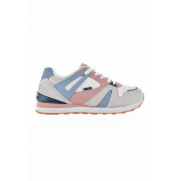 Pantofi sport de piele intoarsa ecologica cu garnituri de plasa