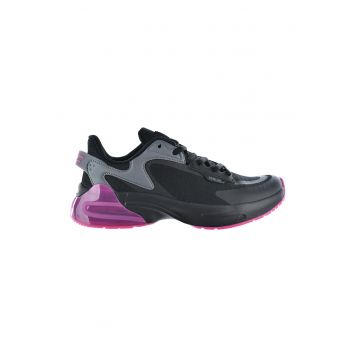 Pantofi sport din material textil cu garnituri din piele ecologica