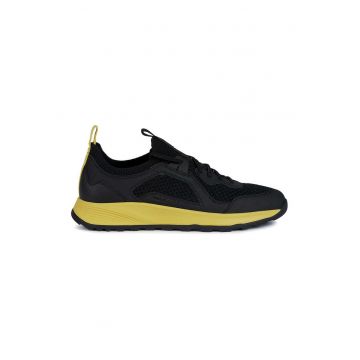 Pantofi sport slip-on uni cu detalii de piele