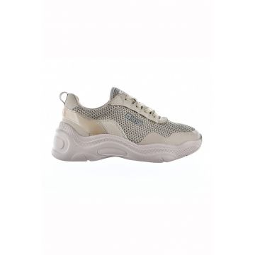 Pantofi sport wedge cu garnituri de plasa
