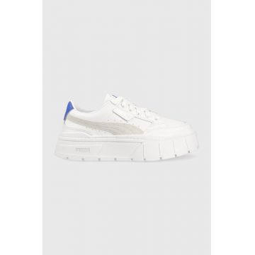Puma sneakers din piele Mayze Stack Wns culoarea alb