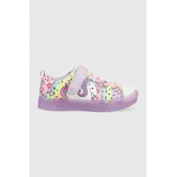 Skechers tenisi copii Twinkle Sparks Ice Unicorn culoarea violet