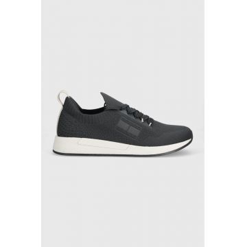 Tommy Jeans sneakers TJM KNITTED RUNNER culoarea gri, EM0EM01225