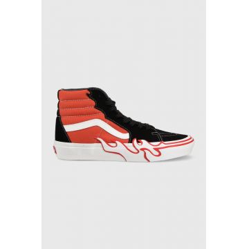 Vans teniși SK8-Hi Flame barbati, culoarea portocaliu, VN0005UJGWP1 VN0005UJGWP1-DKGRN