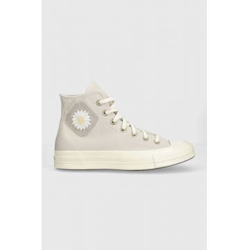 Converse tenisi Chuck 70 femei, culoarea bej, A03519C