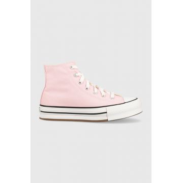 Converse tenisi Chuck Taylor All Star Eva Lift femei, culoarea roz, A04354C