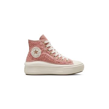 Converse tenisi Chuck Taylor All Star Move HI femei, culoarea roz, A03951C