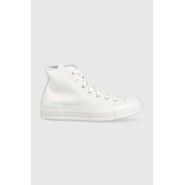 Converse tenisi de piele Chuck 70 femei, culoarea alb, A05024C