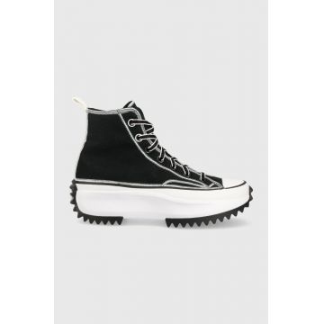 Converse tenisi Run Star Hike HI femei, culoarea negru, A03955C