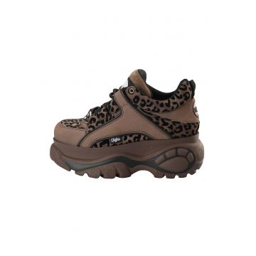 Pantofi sport de piele cu aspect masiv