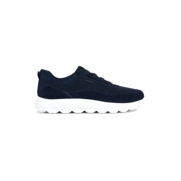 Pantofi sport slip-on de plasa cu insertii de piele intoarsa Shperica