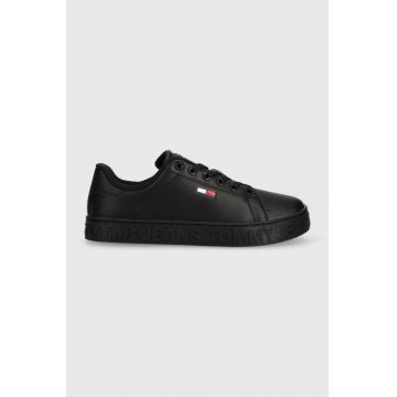 Tommy Jeans sneakers din piele COOL SNEAKER culoarea negru, EN0EN02042