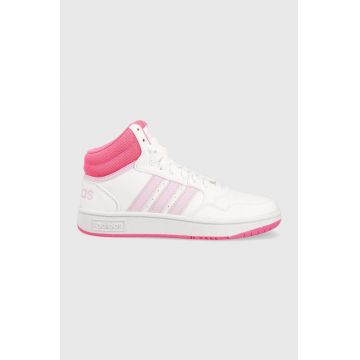 adidas Originals sneakers pentru copii HOOPS MID 3.0 K culoarea alb