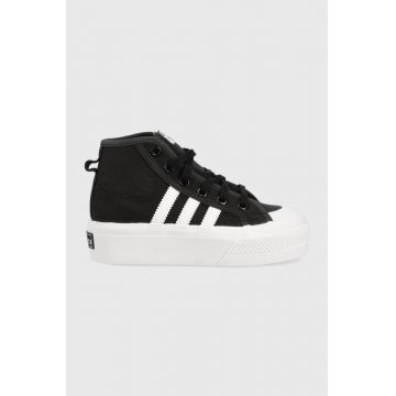 adidas Originals tenisi copii NIZZA PLATFORM MID culoarea negru