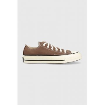 Converse tenisi Chuck 70 OX culoarea maro, A02768C
