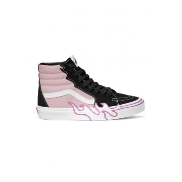 Tenisi mid-high cu garnituri de piele intoarsa SK8-HI Flame