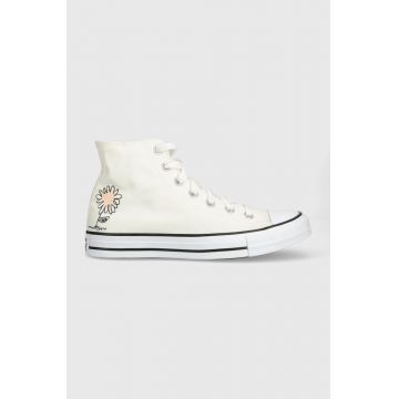 Converse tenisi Chuck Taylor All Star HI femei, culoarea bej, A05131C