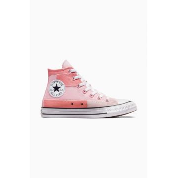 Converse tenisi Chuck Taylor All Star Patchwork femei, culoarea roz, A06024C