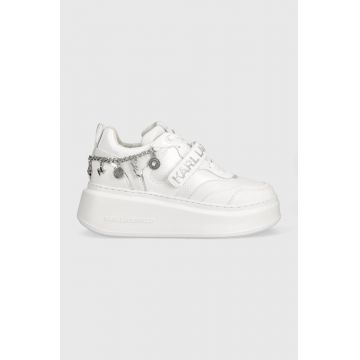 Karl Lagerfeld sneakers din piele ANAKAPRI culoarea alb, KL63540F