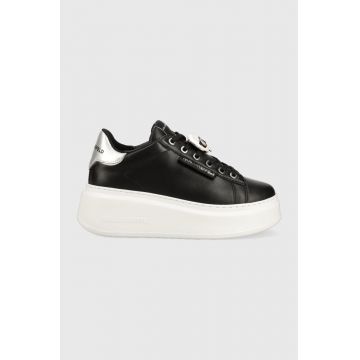 Karl Lagerfeld sneakers din piele ANAKAPRI culoarea negru, KL63576K