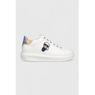 Karl Lagerfeld sneakers din piele KAPRI culoarea alb, KL62530G