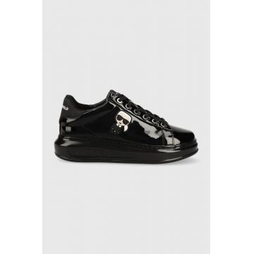 Karl Lagerfeld sneakers din piele KAPRI culoarea negru, KL62530U