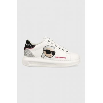 Karl Lagerfeld sneakers din piele KAPRI KC culoarea alb, KL62570N