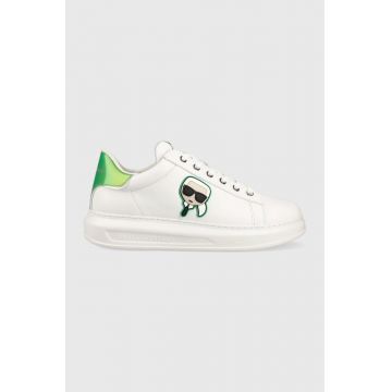 Karl Lagerfeld sneakers din piele KAPRI MENS culoarea alb, KL52530G