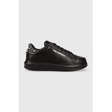 Karl Lagerfeld sneakers din piele KAPRI MENS culoarea negru, KL52576