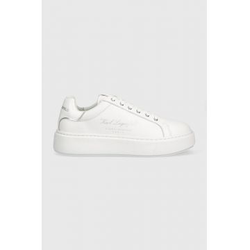 Karl Lagerfeld sneakers din piele MAXI KUP culoarea alb, KL62223F