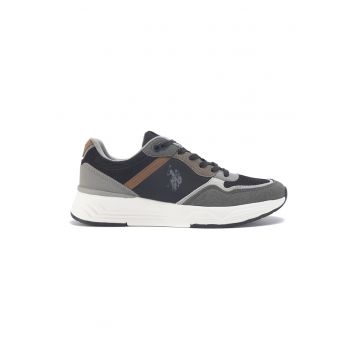 Pantofi sport cu garnituri de piele intoarsa