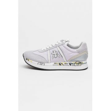 Pantofi sport cu insertii din piele intoarsa Conny