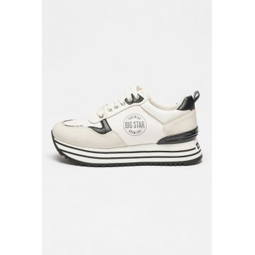 Pantofi sport cu model colorblock si logo