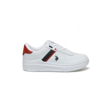 Pantofi sport de piele ecologica cu detalii contrastante
