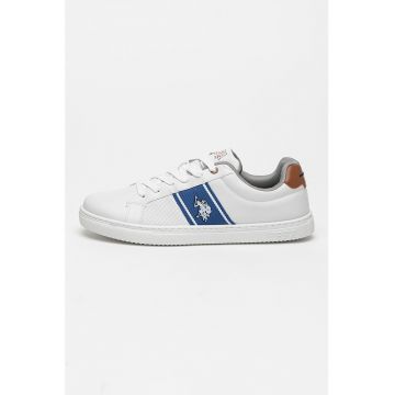 Pantofi sport de piele ecologica cu logo