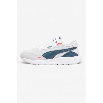 Pantofi sport de piele ecologica si plasa Runtamed