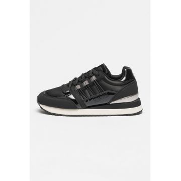 Pantofi sport din piele ecologica si material textil