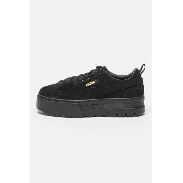 Pantofi sport flatform de piele intoarsa Mayze