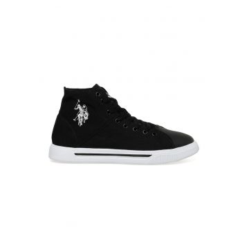 Tenisi high-top cu logo brodat Socrates