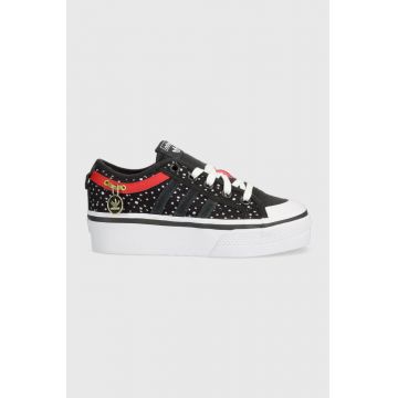 adidas Originals pantofi x Disney NIZZA PLATFORM culoarea negru
